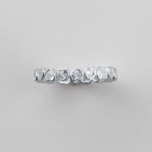 Sterling Silver Forever Love CZ Eternity Ring