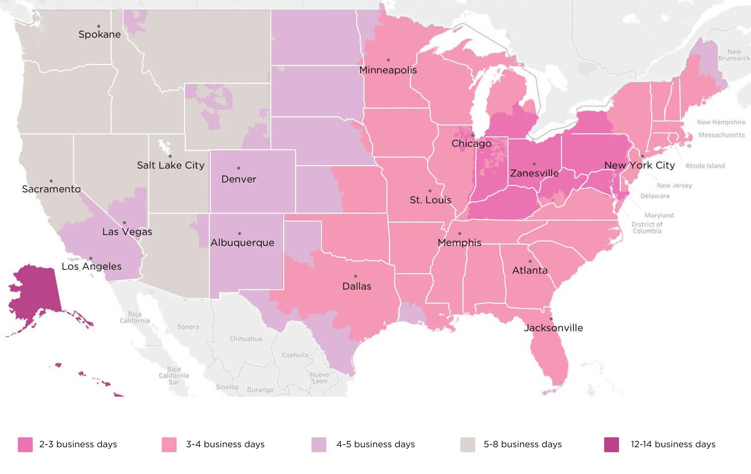 Shipping map