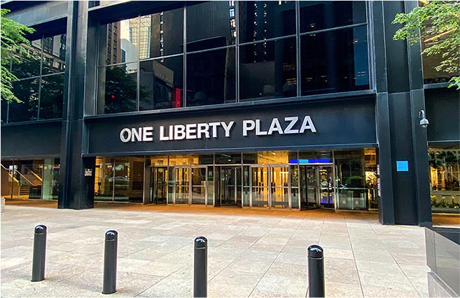 Entrance Door of One Liberty Plaza NYC